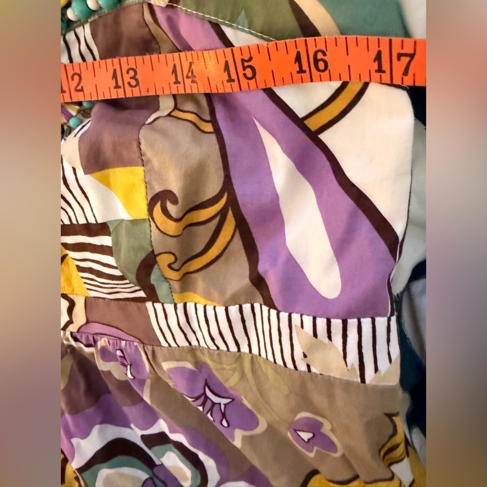 Cabi Patchwork Beaded Spaghetti Strap Sundress Si… - image 7